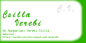 csilla verebi business card